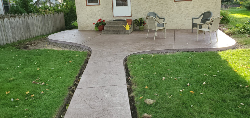 Belgium slate stamped concrete walkway & patio, installed by Creative Concrete Inc Belgium slate stamped concrete walkway & patio, installed by Creative Concrete Inc