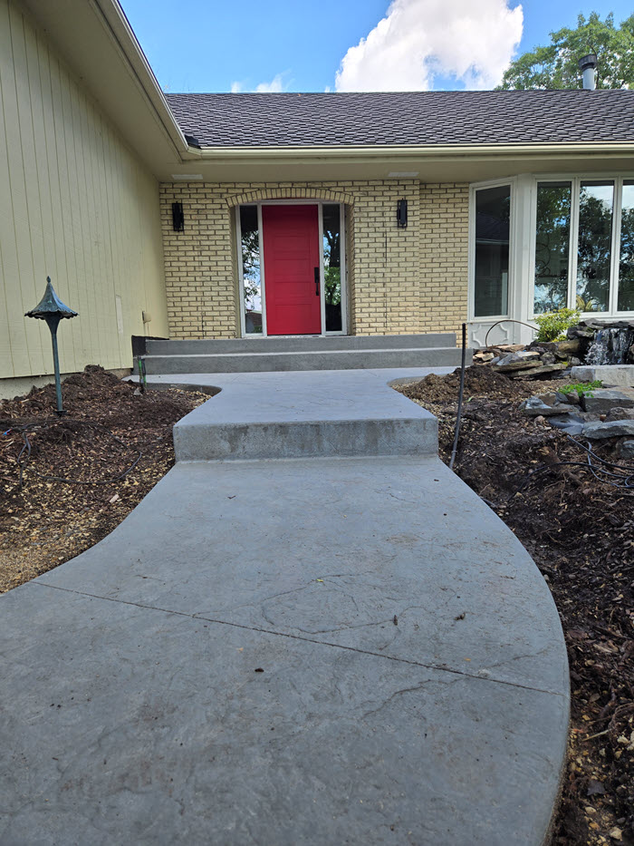 Stamped concrete walkway in Plymouth, MN - installed by Creative Concrete Inc Stamped concrete walkway in Plymouth, MN - installed by Creative Concrete Inc