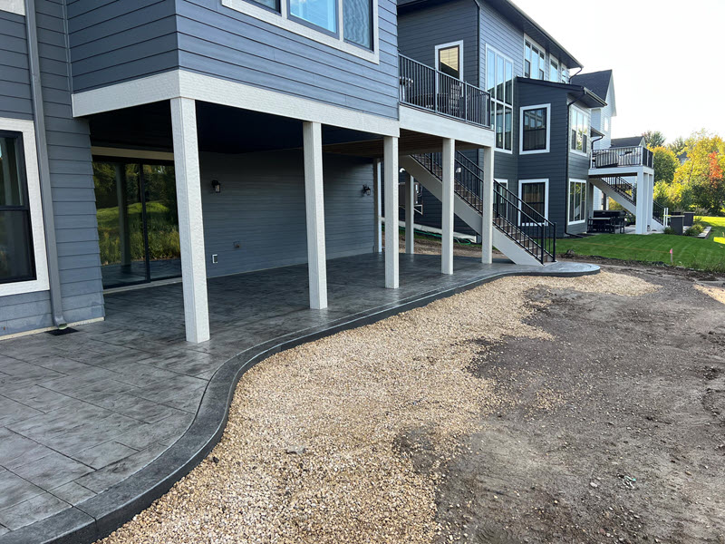 Stamped concrete patio installed in Maple Grove, MN, by Creative Concrete Inc Stamped concrete patio installed in Maple Grove, MN, by Creative Concrete Inc